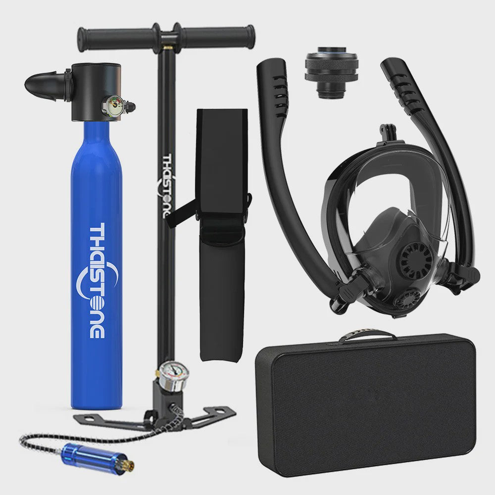 Draagbare Mini Duiktank met Full Face Snorkelmasker - 0.5L