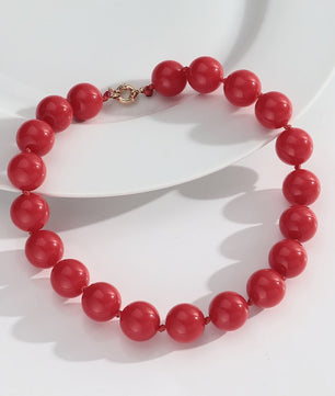 Handgemaakte Retro Acryl Ketting met Grote Kleurrijke Kralen - Statement Choker