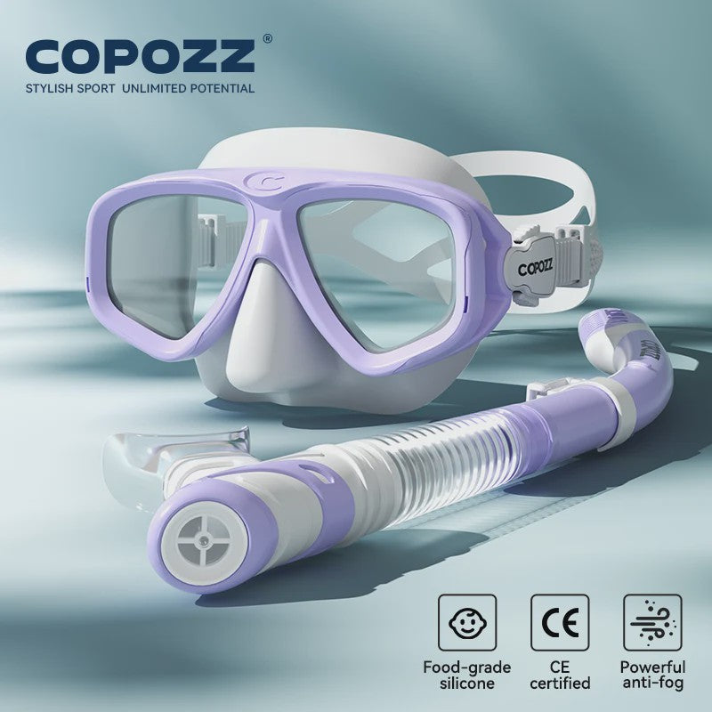 COPOZZ Professioneel Duikmasker & Snorkelset - Anti-condens, Gehard Glas