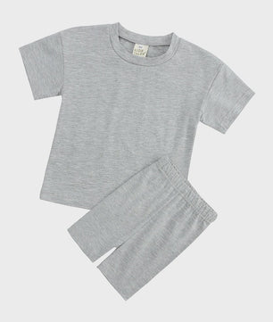 Katoenen Kinderkleding Set: T-shirt & Biker Shorts voor Jongens en Meisjes (1-13 Jaar)