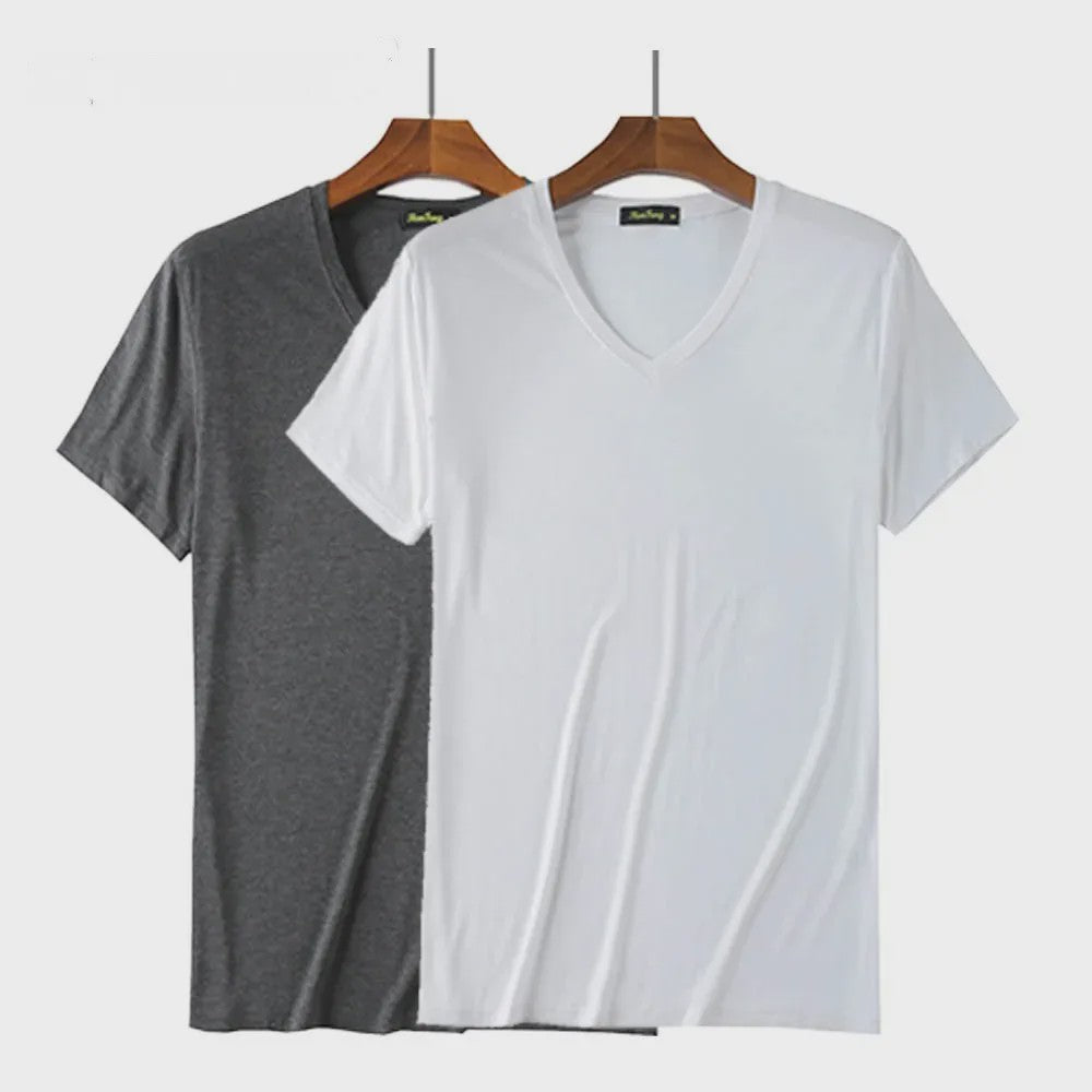 2-Pack Bamboe Fiber T-shirts Heren - Ronde Hals, Korte Mouw, Ademend & Zweetabsorberend