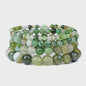 Handgemaakte Natuursteen Armbanden - Onyx & Agate Kralen - Yoga & Reiki Energie - Unisex 19cm