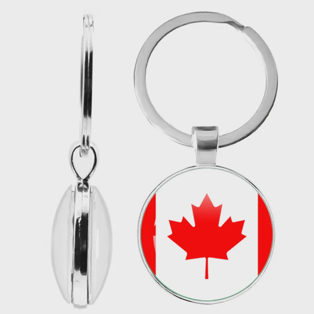 Soviet Union,Brazil,Canada,Netherlands,Israel,Syria,Venezuela,United States,Spain National Flag Series Double-Sided Keychain