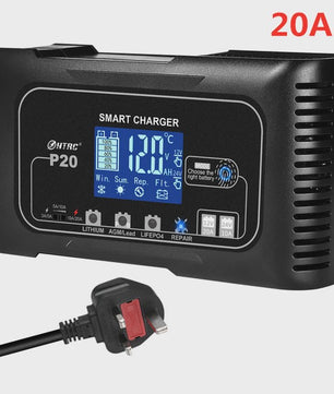HTRC Slimme Acculader 12V/24V - Automatisch Laden & Reparatie voor Auto, Motor, LiFePO4, AGM