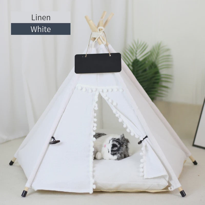 Stijlvolle Huisdierten Teepee Tent - Comfortabel & Wasbaar Bed voor Katten en Kleine/Middelgrote Honden