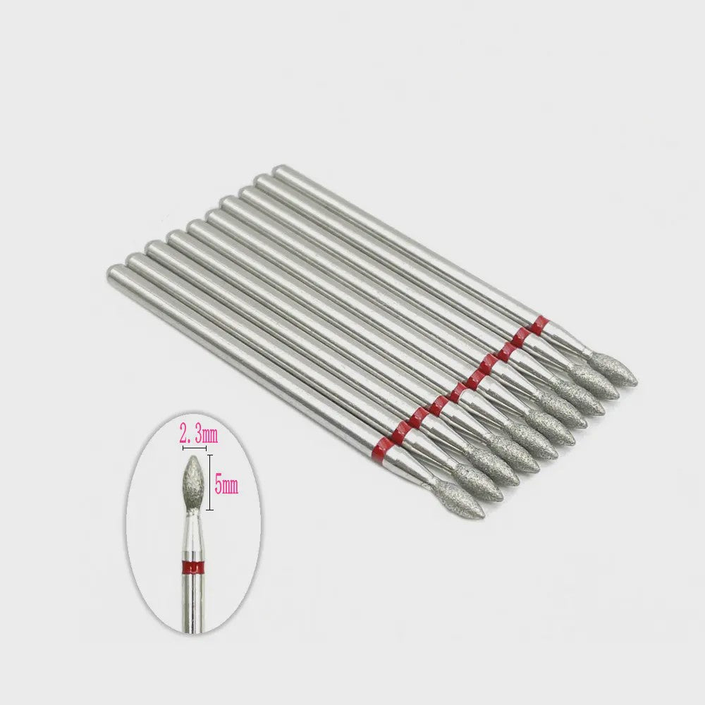 10x Diamant Freesbits Set - 2.35mm Schacht voor Tandheelkunde & Nagelstyling