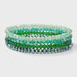 Set van 4 Kristallen Kralen Armbanden - Kleurrijk & Elegant