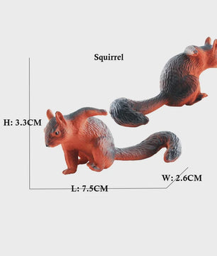 Set van 6 Realistische Dierenbeeldjes: Capibara, Eekhoorn & Marmot Speelgoed