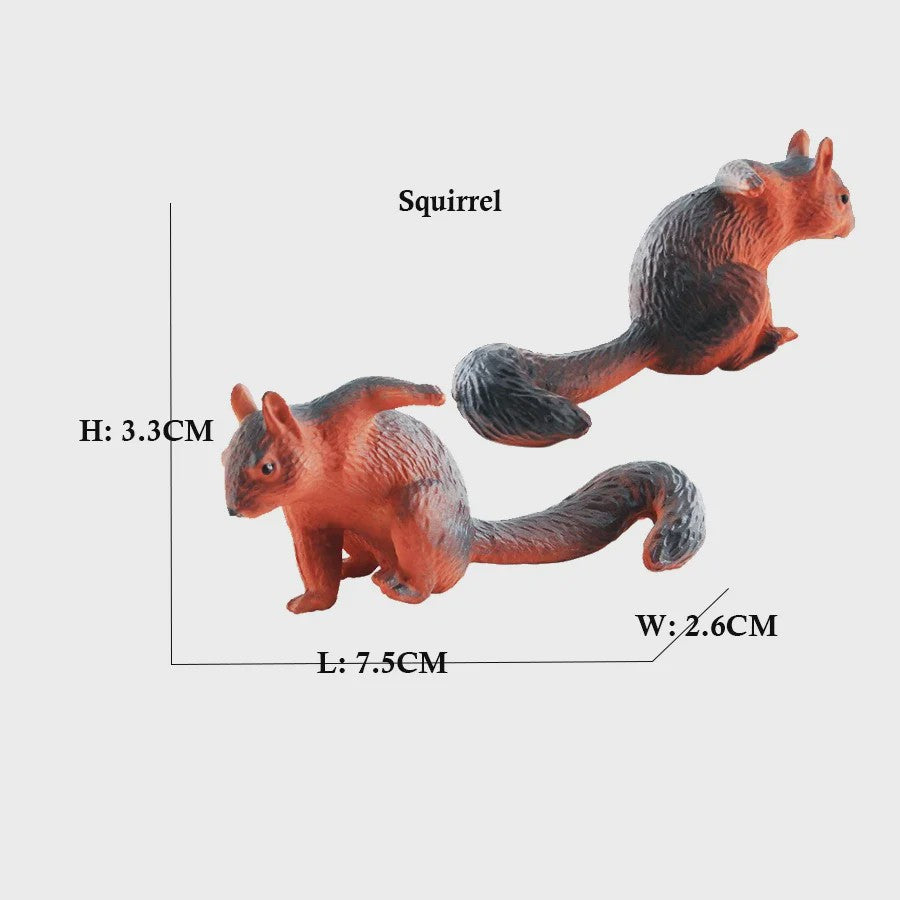 Set van 6 Realistische Dierenbeeldjes: Capibara, Eekhoorn & Marmot Speelgoed