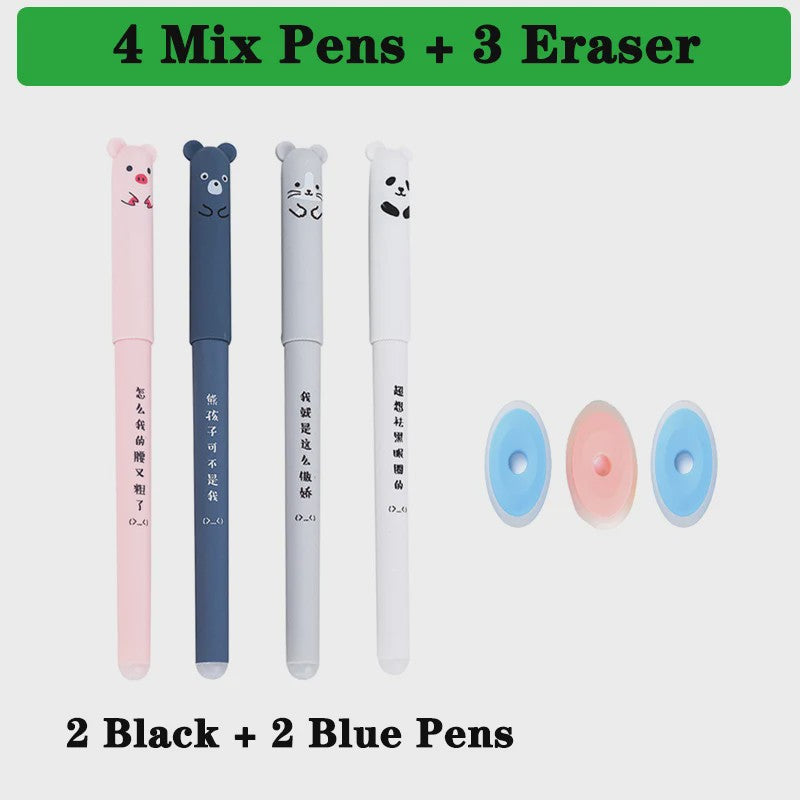 Set van 25 Kawaii Uitwisbare Gelpennen - Vloeiend Schrijven en Wissen voor School & Kantoor