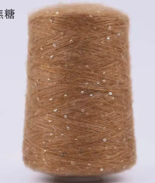 Zacht Pluche Mohair Garen met Pailletten - Kleurrijk Brei-, Haak- en Naaigaren (520g)