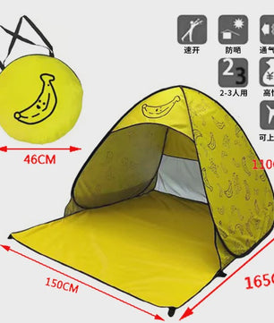 Automatische Pop-Up Strandtent UPF50+ - Snel Opzetbaar Zonnescherm voor Strand, Camping & Vissen