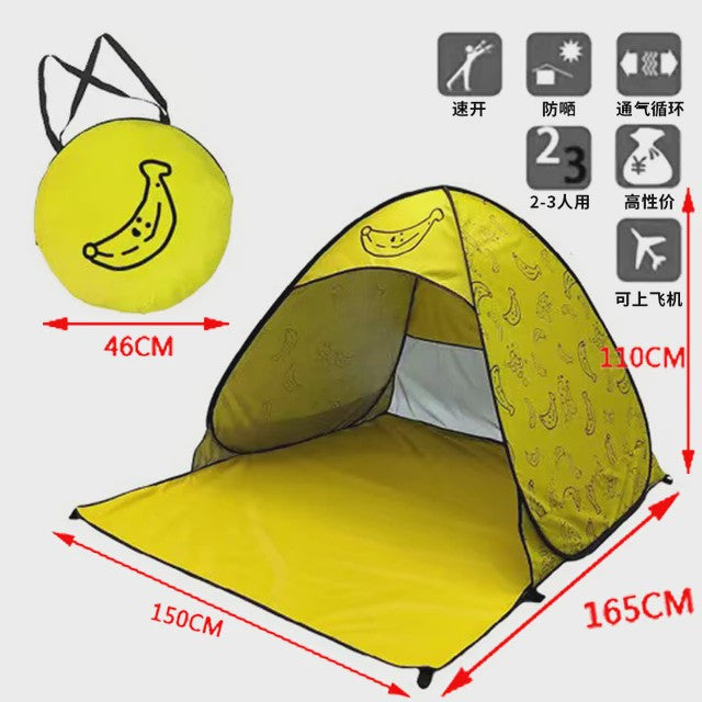 Automatische Pop-Up Strandtent UPF50+ - Snel Opzetbaar Zonnescherm voor Strand, Camping & Vissen