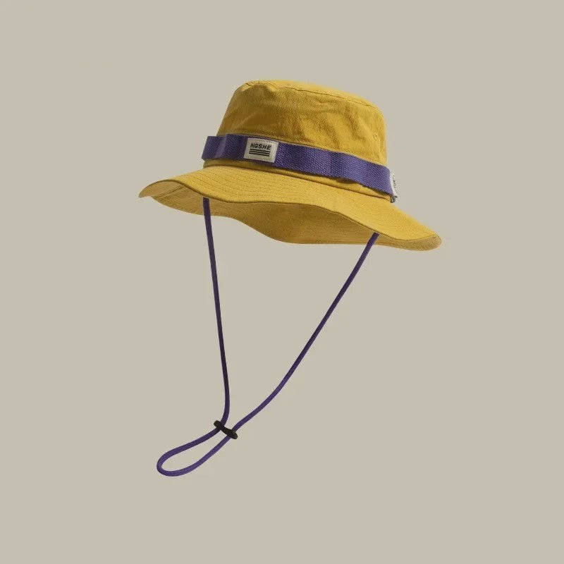 Heren Bucket Hat met Brede Rand - UV Bescherming voor Vissen, Wandelen & Outdoor