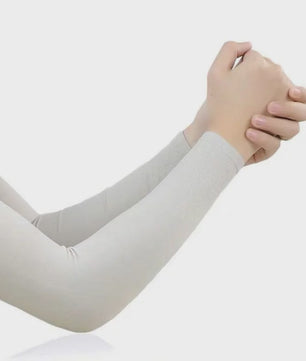 Zomer Arm Sleeves met UV Bescherming - Ademend IJs Zijde, Vingerloos