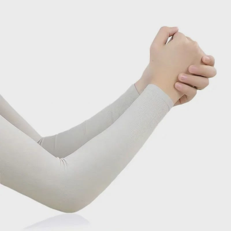 Zomer Arm Sleeves met UV Bescherming - Ademend IJs Zijde, Vingerloos