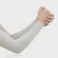 Zomer Arm Sleeves met UV Bescherming - Ademend IJs Zijde, Vingerloos