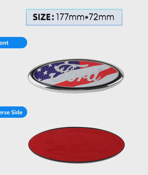 Ford Embleem Stickers - Set van 8 Stuks - Hood, Bonnet & Trunk - Universeel