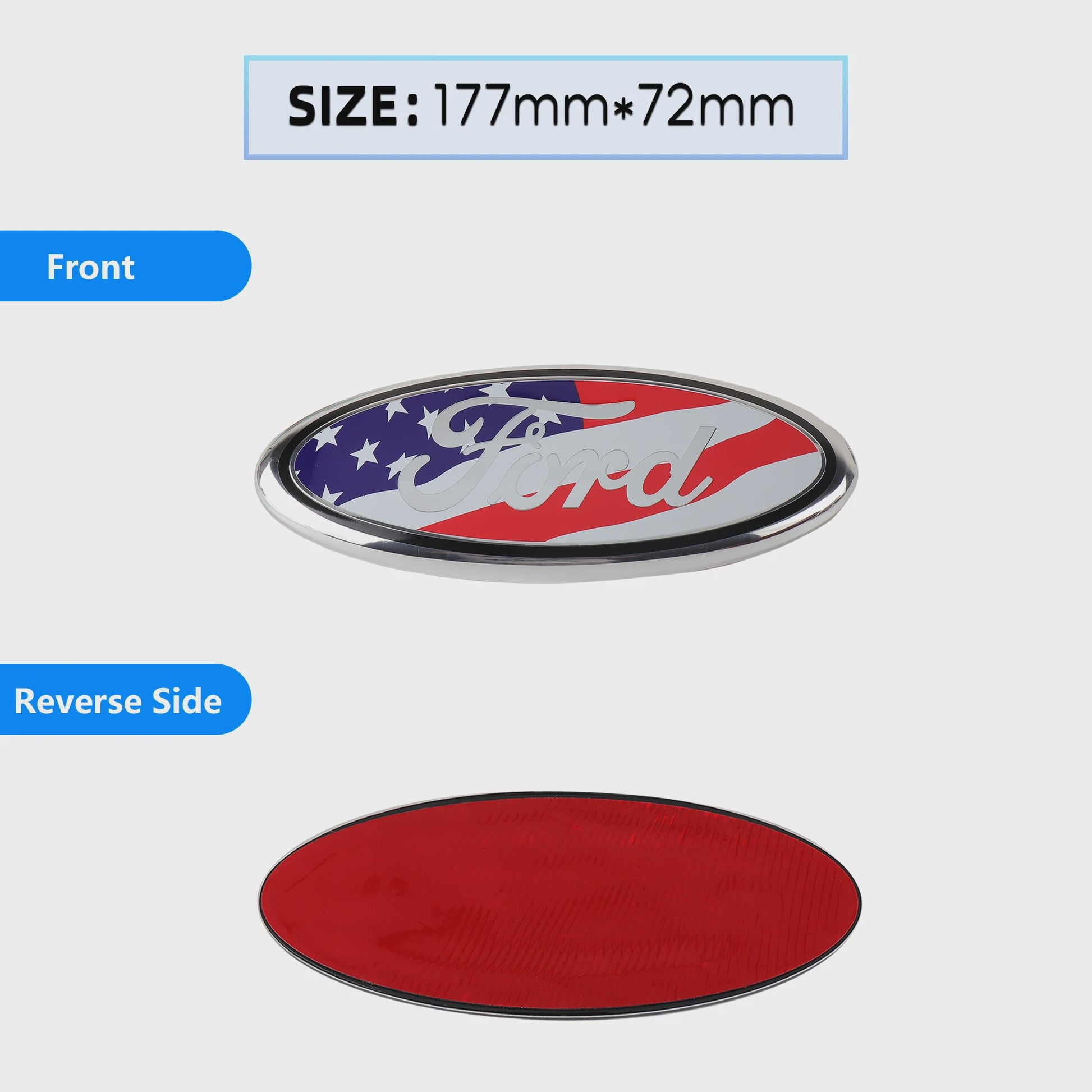 Ford Embleem Stickers - Set van 8 Stuks - Hood, Bonnet & Trunk - Universeel