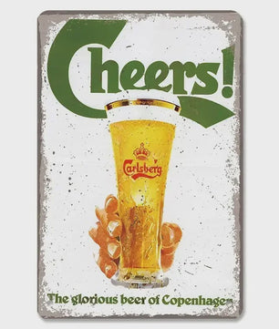 Retro Metal Bier Merk Poster - Decoratie voor Man Cave, Bar & Club