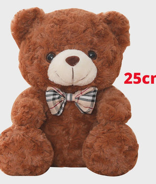 Kawaii Teddybeer Pluche Kussen met Strik - 25/35cm
