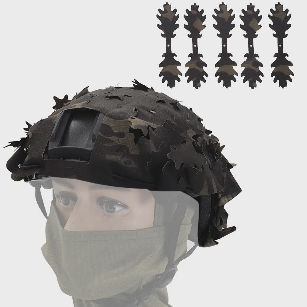 Tactische FAST Helm Cover met Laser Cutting 3D Camouflage - Jacht & Outdoor Accessoires