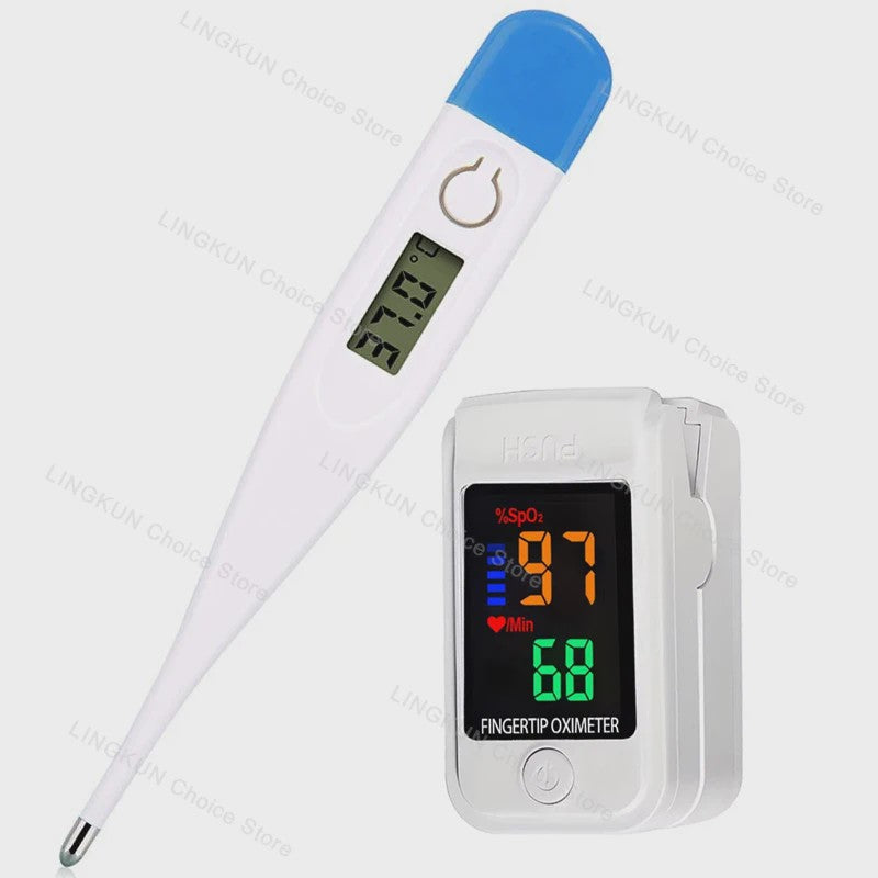 Digitale Medische Thermometer & Vinger Pulse Oximeter - Betrouwbare Lichaamstemperatuur & Zuurstofmeting
