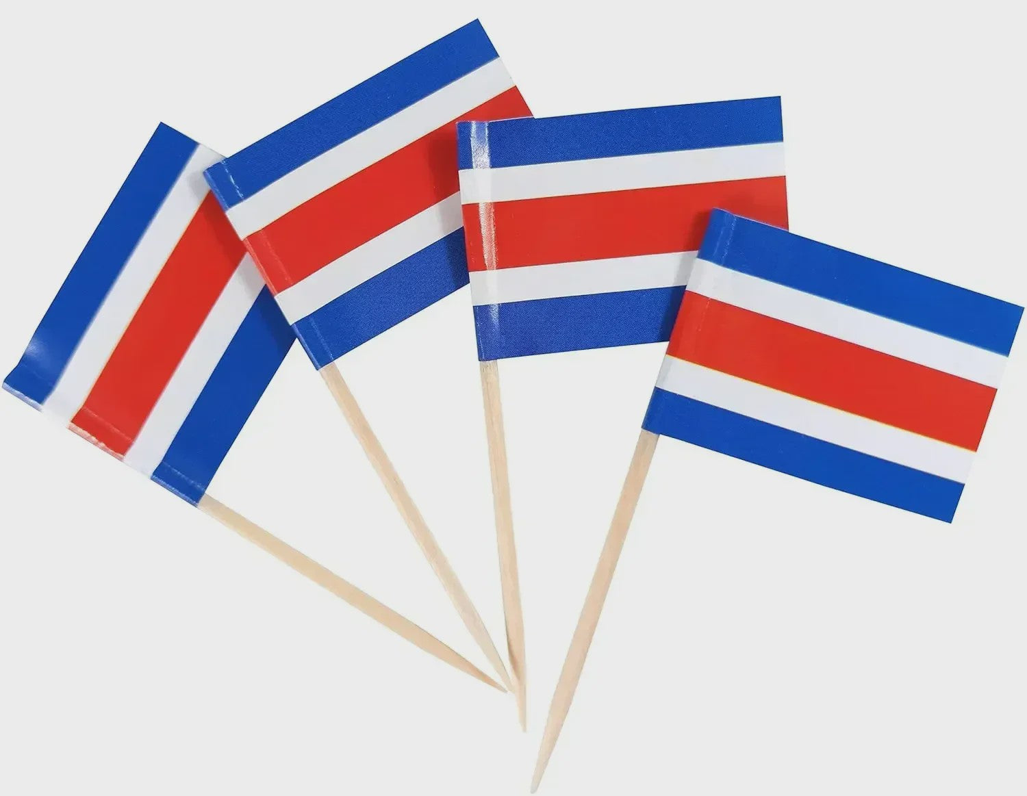 100x Mini India Vlaggetjes op Houten Prikkers - Ideaal voor Cupcakes, Cocktails & Feestdecoratie
