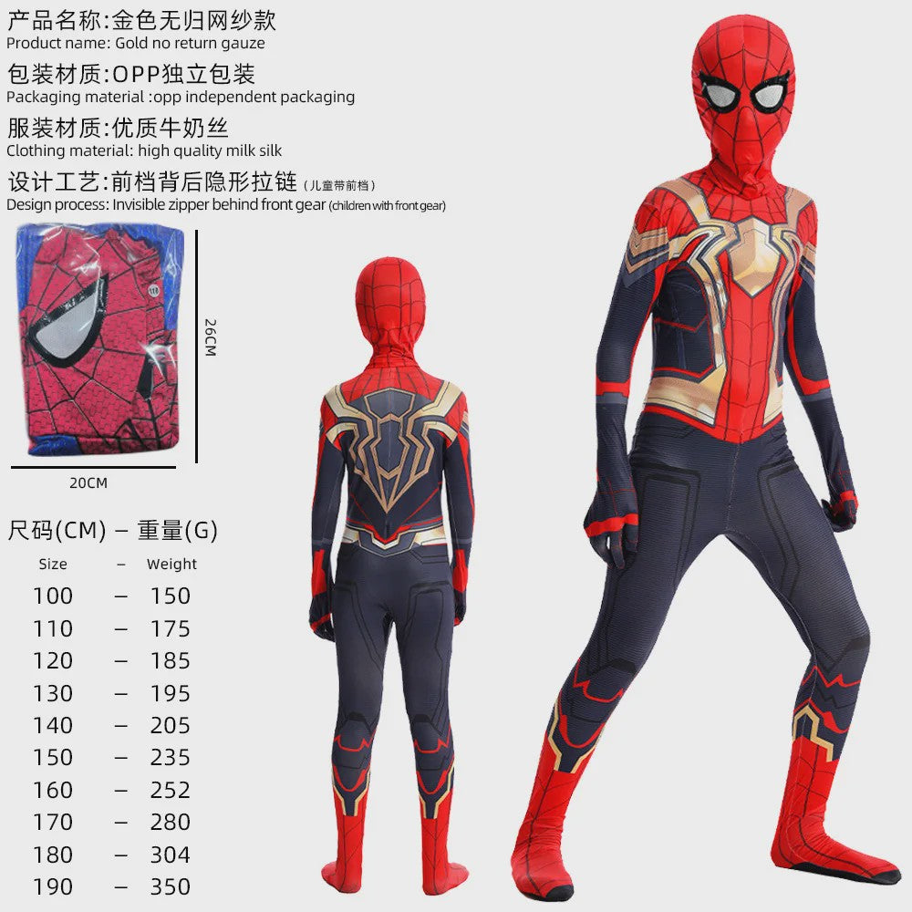 Realistisch Spider-Man Cosplay Kostuum - Volledig Pak (100-190cm)