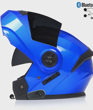 Modulaire Motorhelm Unisex met Dubbel Vizier & Bluetooth - DOT Gecertificeerd