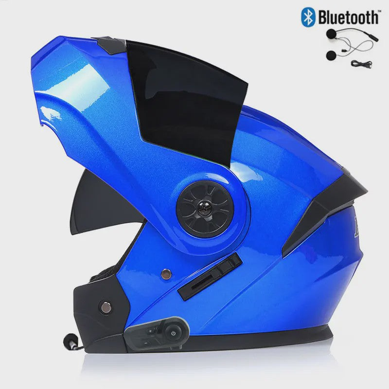 Modulaire Motorhelm Unisex met Dubbel Vizier & Bluetooth - DOT Gecertificeerd