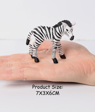 Realistische Wilde Dieren Figuren Set: Okapi, Giraf, Gnu & Zebra - Educatief Speelgoed voor Kinderen
