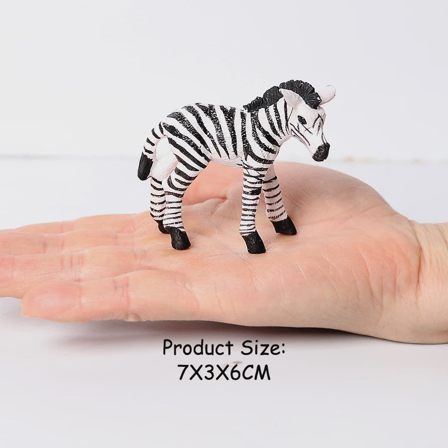 Realistische Wilde Dieren Figuren Set: Okapi, Giraf, Gnu & Zebra - Educatief Speelgoed voor Kinderen