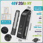 Varstrom E-bike Batterij 36V/48V/52V - Krachtige Lithium Accu met 40A BMS & Lange Levensduur
