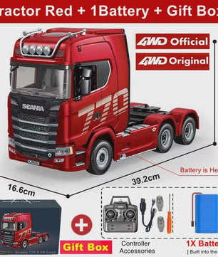RC Tractor Truck Scania 770S 1:18 - Officieel Gelicenseerd met Licht & Geluid