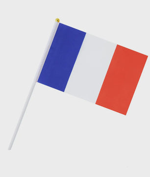 Ukraine Wapperende Handvlag 14x21cm met Witte Stok - Feestdecoratie & Evenementen