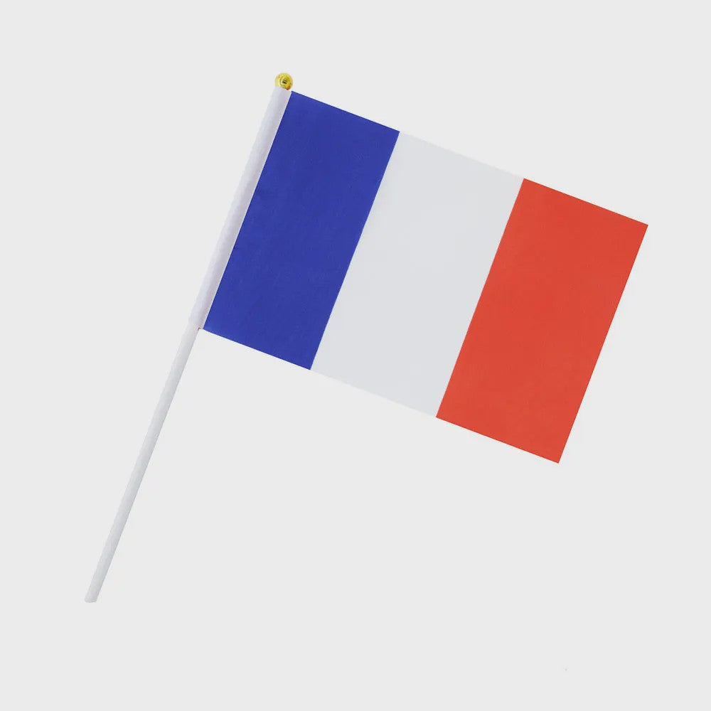 Ukraine Wapperende Handvlag 14x21cm met Witte Stok - Feestdecoratie & Evenementen