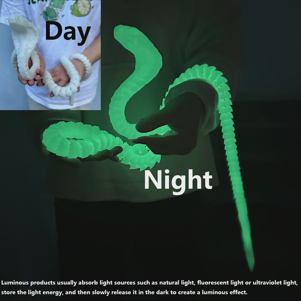 Flexibele 3D Geprinte Cobra Statue - Kleurrijk & Buigzaam - 90cm & 130cm - Uniek Cadeau