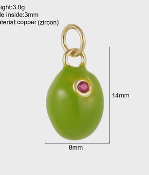Gouden Bedeltjes Fruit & Drankjes met Zirkonia - Sieraden Maken
