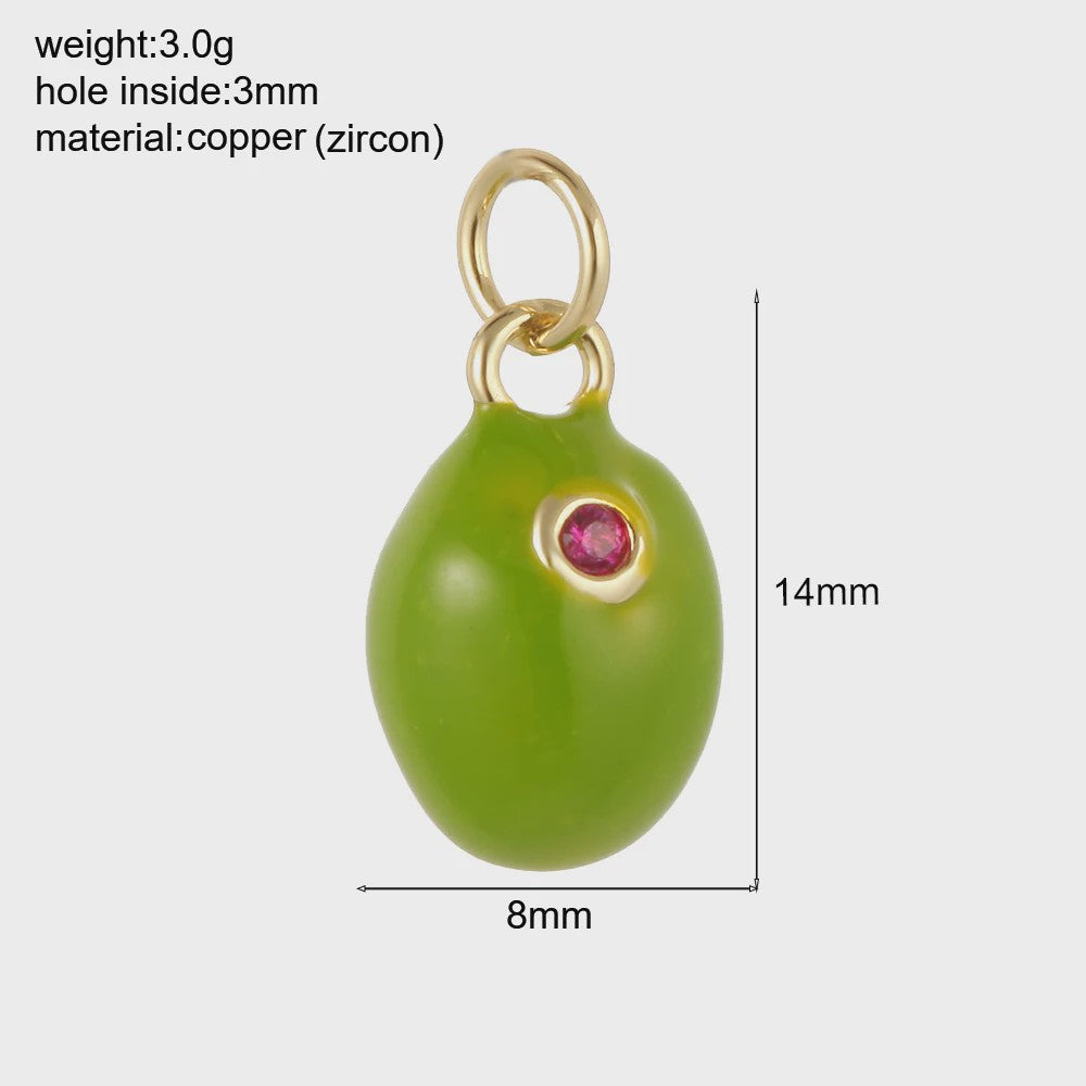 Gouden Bedeltjes Fruit & Drankjes met Zirkonia - Sieraden Maken