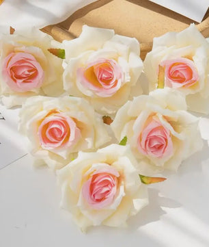 100x Kunst Rozen Hoofden 10cm - Decoratie voor Bruiloft, Kerst, Scrapbooking & Meer