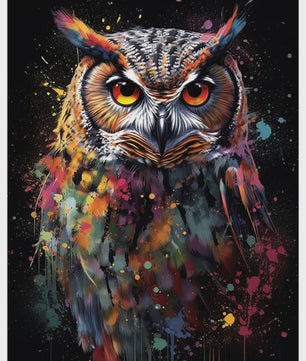 Abstracte Dieren Canvas Poster: Leeuw, Tijger, Aap, Uil - Muurdecoratie Woonkamer