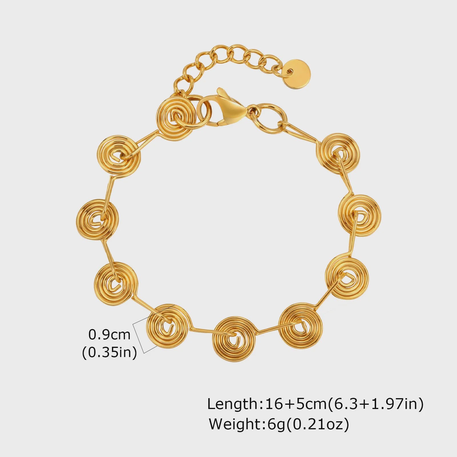 Gouden Roestvrij Staal Chunky Schakelarmband voor Dames - Waterdicht & Verstelbaar
