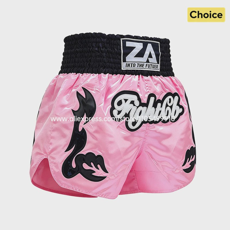 Muay Thai Bokshort Satin met Mesh Panel - Unisex & Kinderen