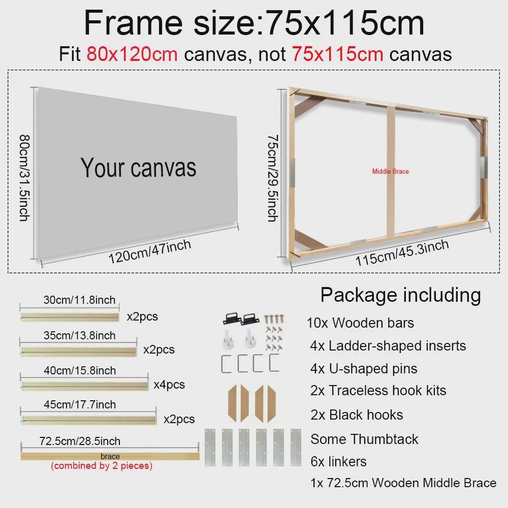Houten Canvas Frame Sets - Diverse Maten voor Kunst, Foto's & Diamond Painting