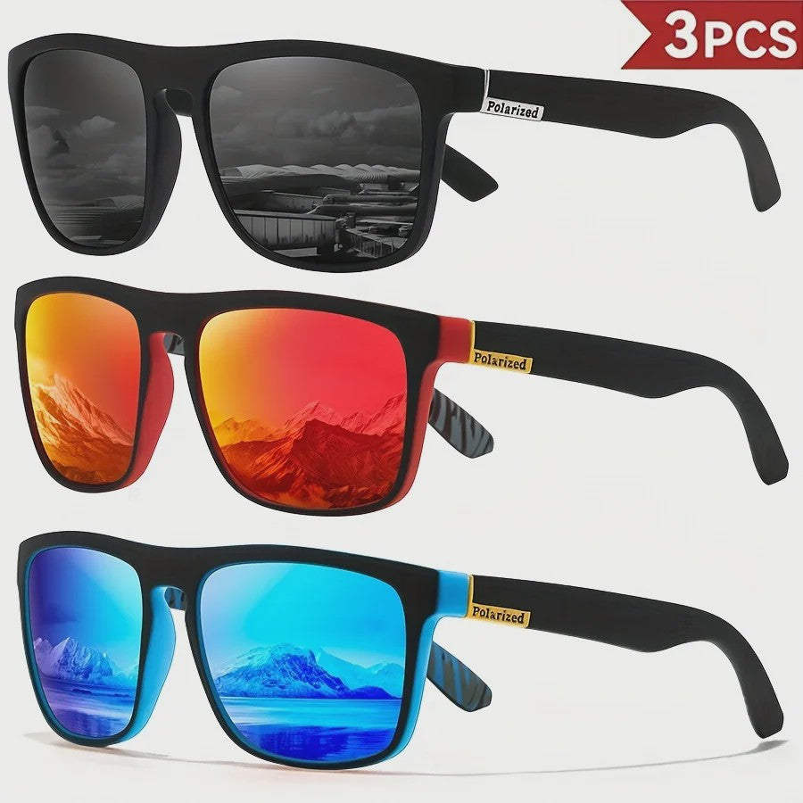 4x Klassieke Gepolariseerde Sport Zonnebril Heren Dames - Lichtgewicht PC Frame UV400