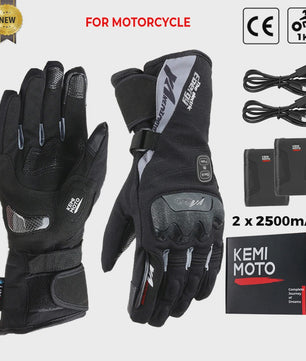 KEMIMOTO Verwarmde Motorhandschoenen - Waterdicht, Oplaadbaar & Warm voor de Winter