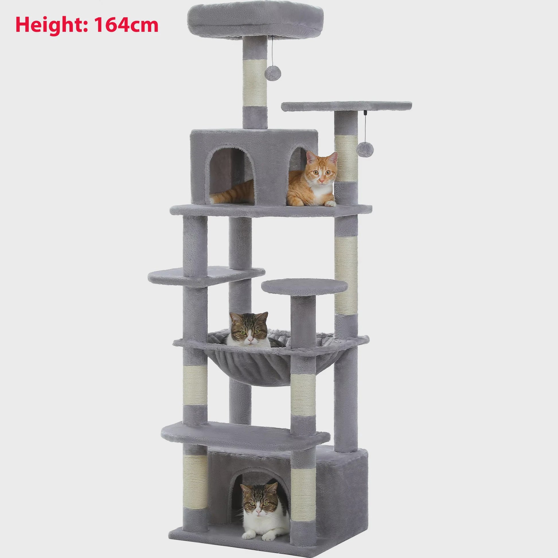 Grote Kattenboom met Krabpalen, Hangmat en Speeltjes - Meerdere Niveaus