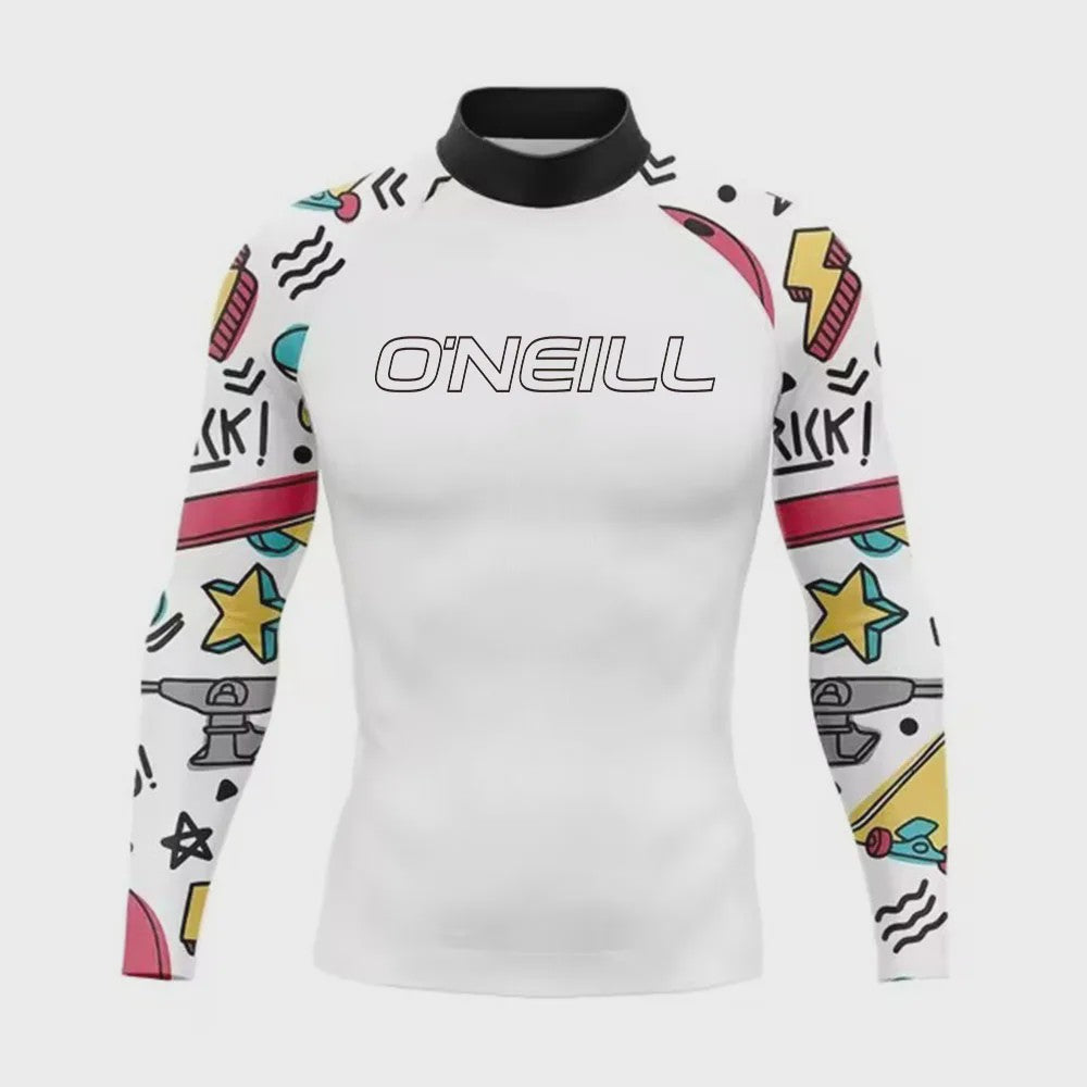 Heren Rashguard Lange Mouw - UV Bescherming Zomer T-shirt voor Surfen, Duiken & Strand