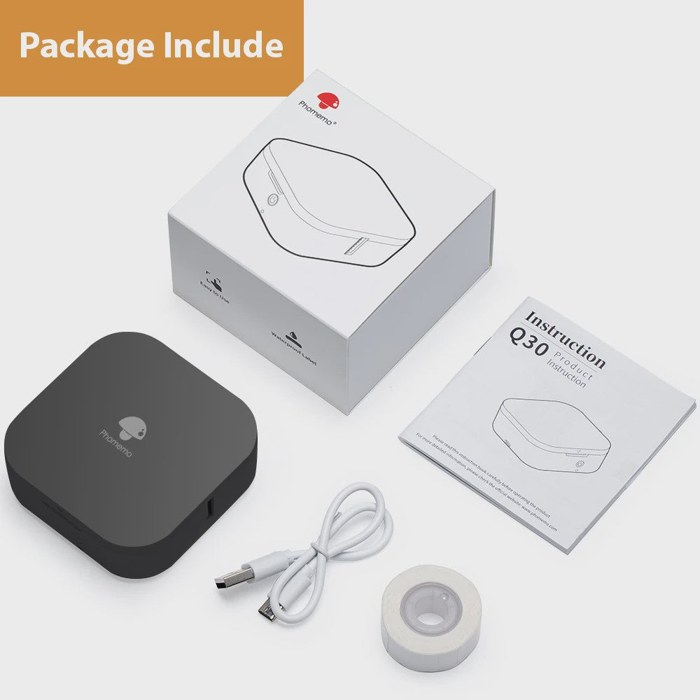 Phomemo Q30 Mini Label Printer: Draagbare Draadloze Sticker Printer